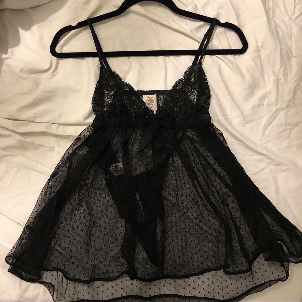 In Bloom by Jonquil 3Piece Teddy Set in Black Lace